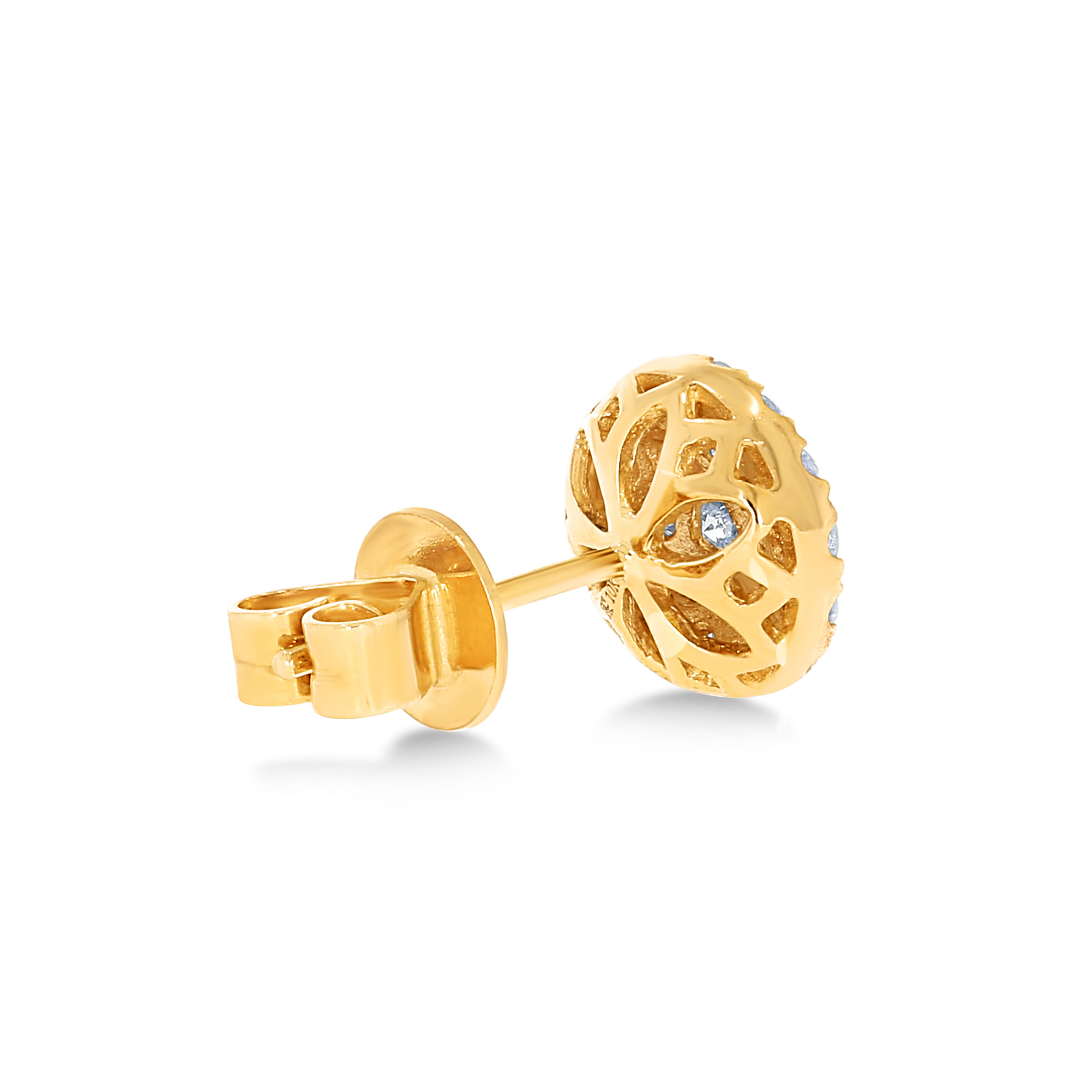 Round Diamond Earrings 0.70 ct. 10k Yellow Gold